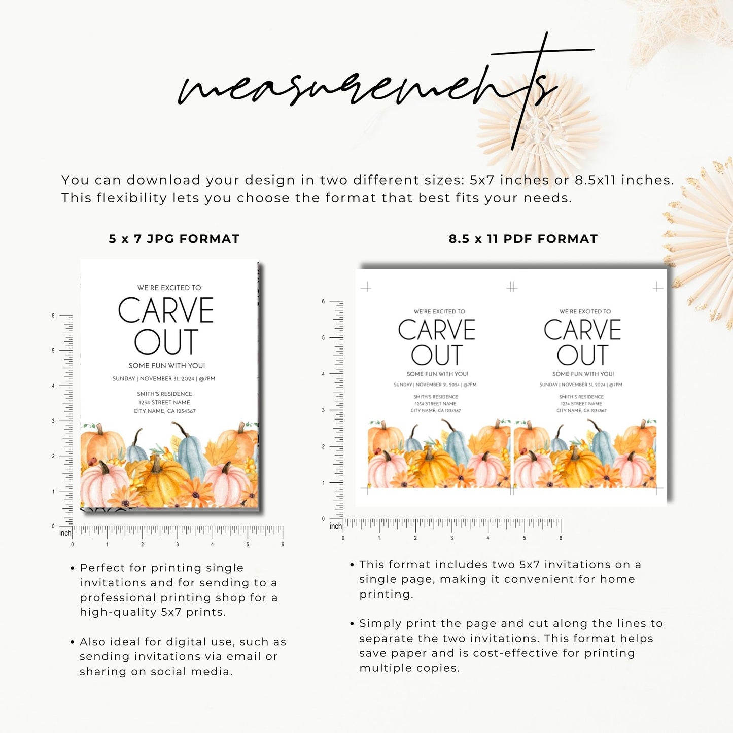 Spooky Pumpkin Carving Party Invitation Template