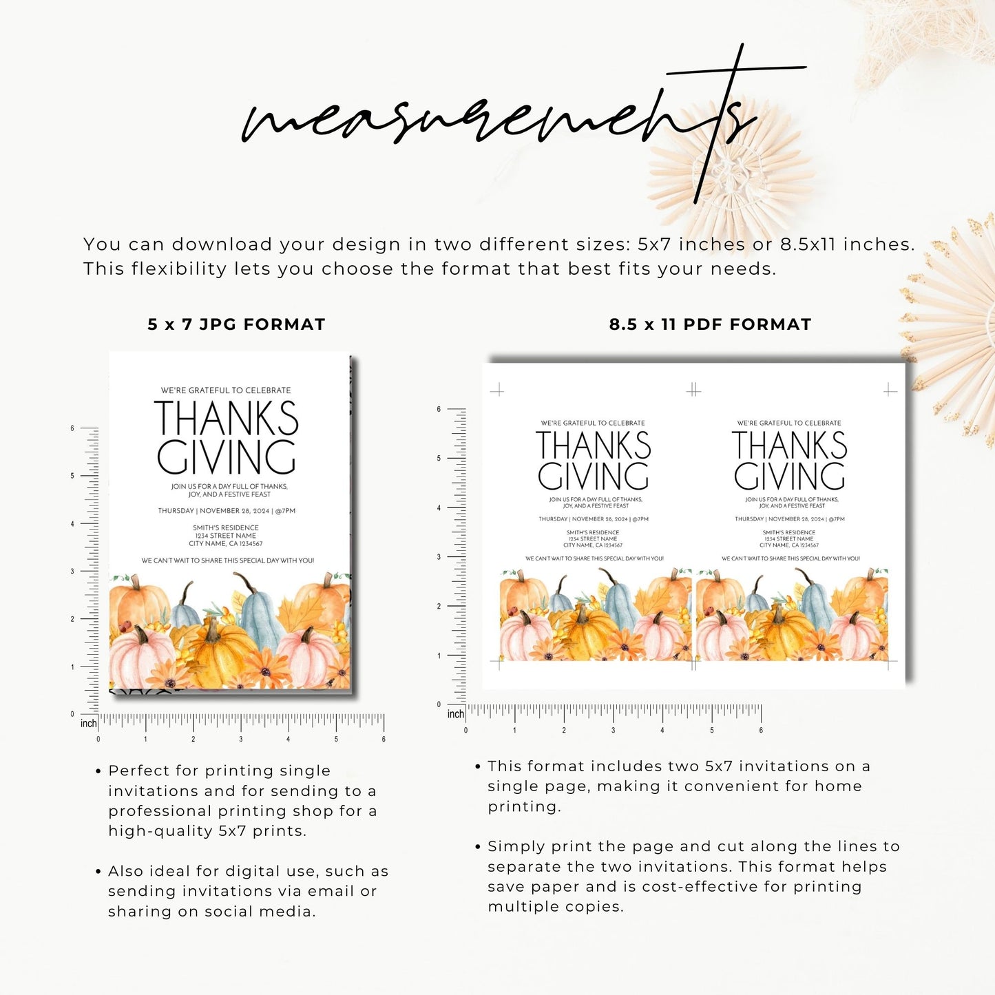 Editable Thanksgiving Invitation Template