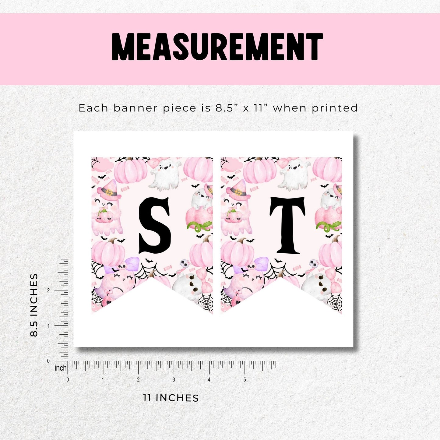 A Little Boo Is Almost Due Baby Shower Banner Printable PDF