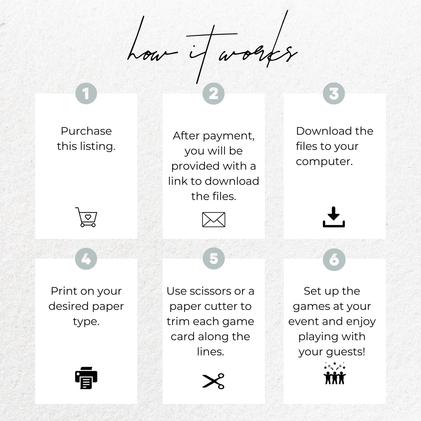 Ever or Never Bridal Shower Game - Minimalist