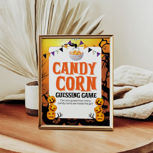 Halloween Candy Corn Guessing Game – Printable Halloween Activity – Fun Fall Party Game for Kids and Adults – Instant Download