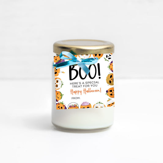Boo Treat Tags for Halloween | Printable 3x3" Halloween Tags | Fun Halloween Treats | Pumpkin and Ghost Design | DIY Printable Tags