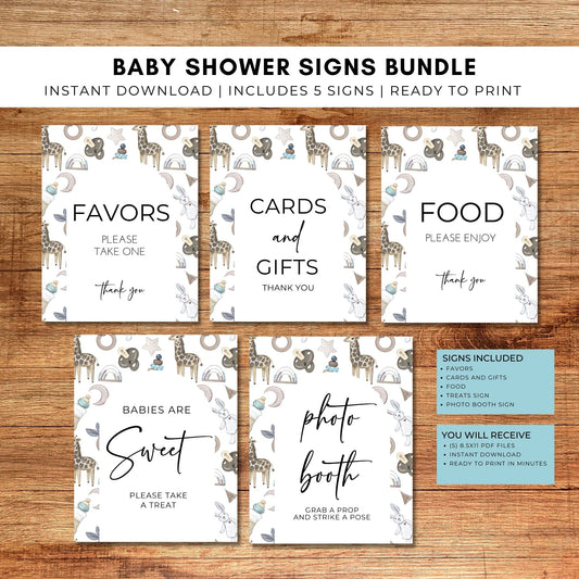 Baby Shower Signs Bundle