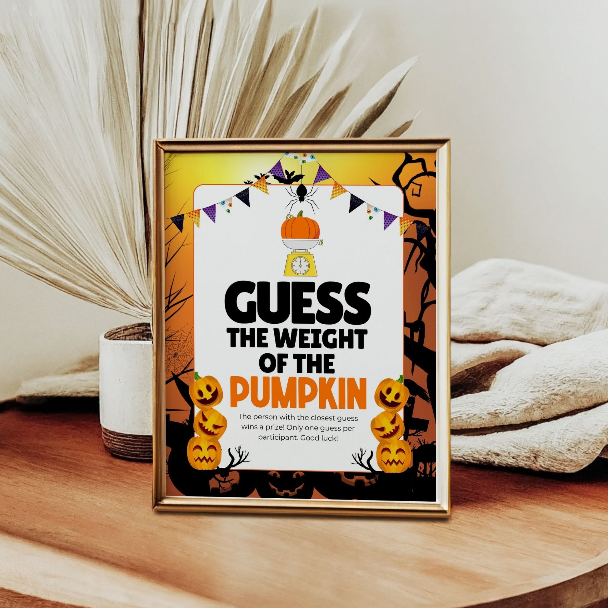 Pumpkin Weight Guessing Game Printable