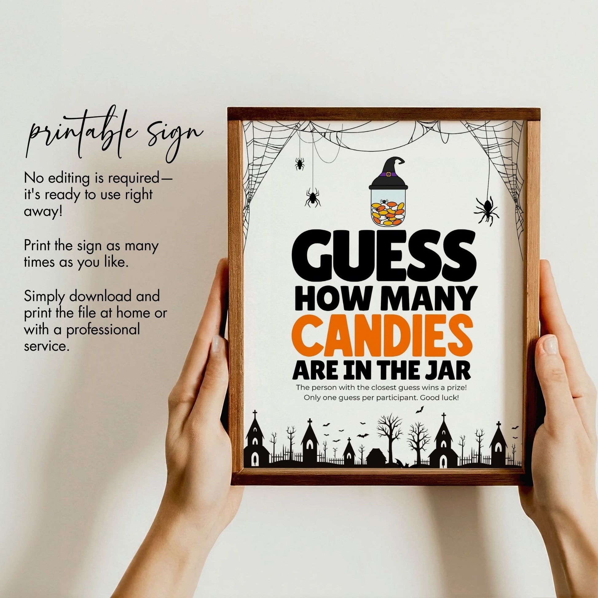 alloween Candy Guessing Game – Printable Halloween Party Game – Guess the Candies in the Jar – Fun Halloween Activity – Instant Download