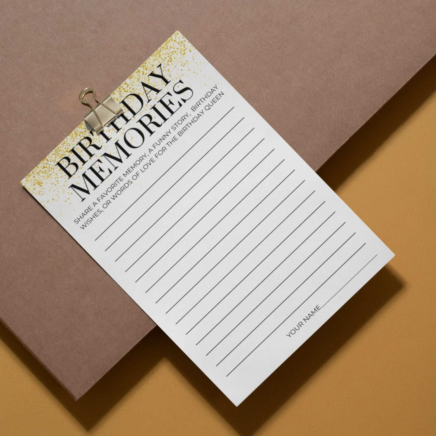 Take a Trip Down to Memory Lane Game Cards Printable 5x7