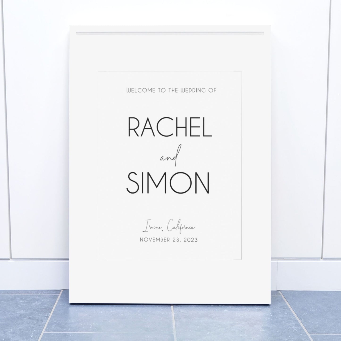 Minimalist Wedding Sign Template