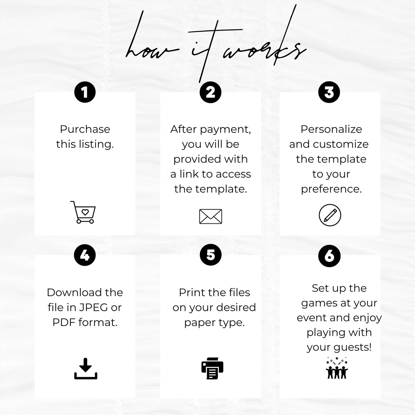 Guess the Age of the Bride and Groom Wedding Game Template