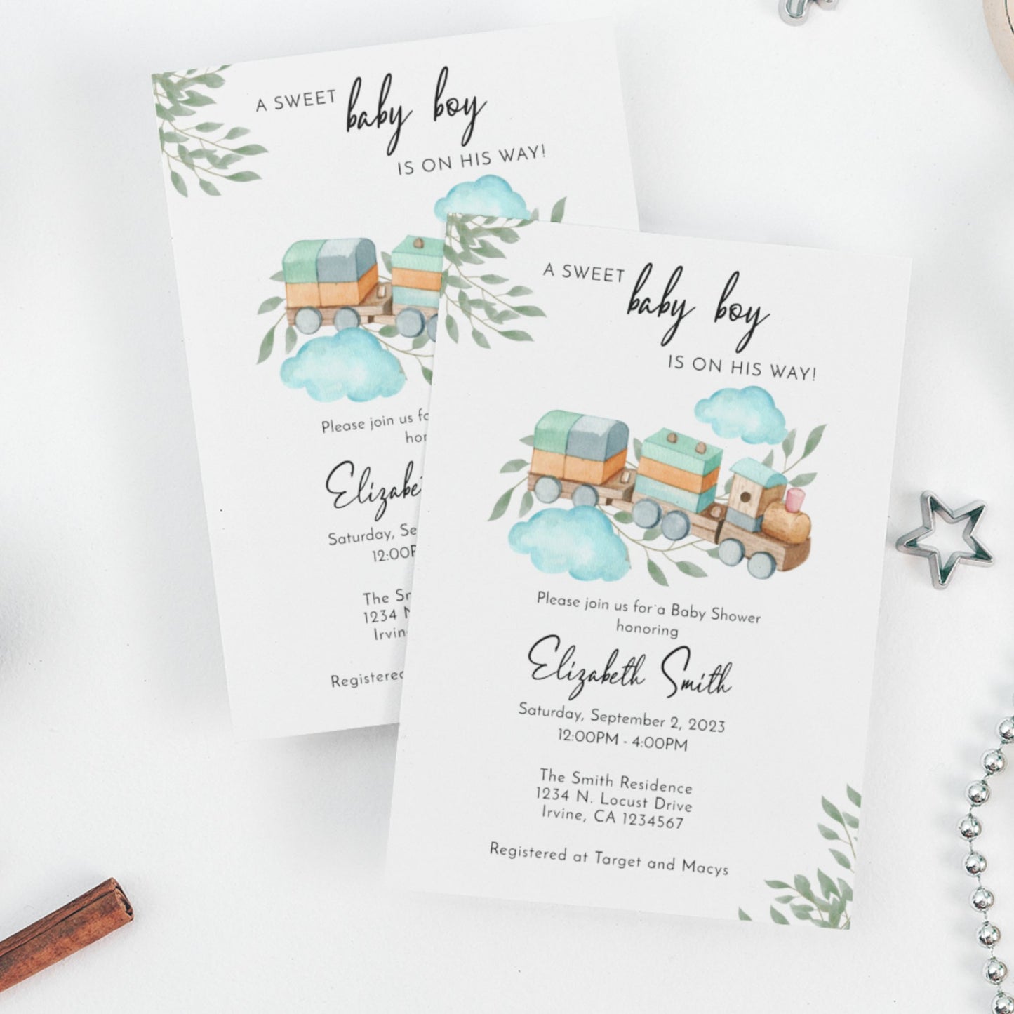 Boy Baby Shower Invitation Template