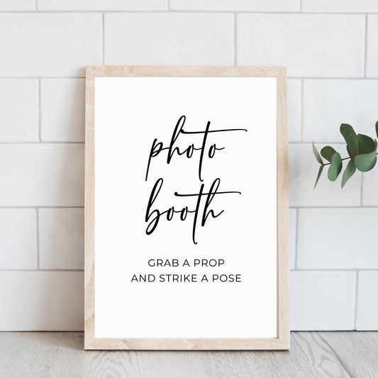 Photobooth Sign Wedding - Printable