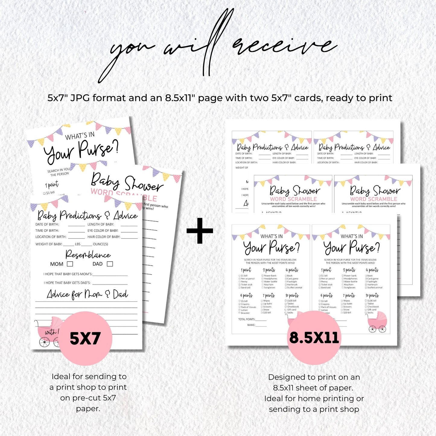 Baby Shower Games Bundle