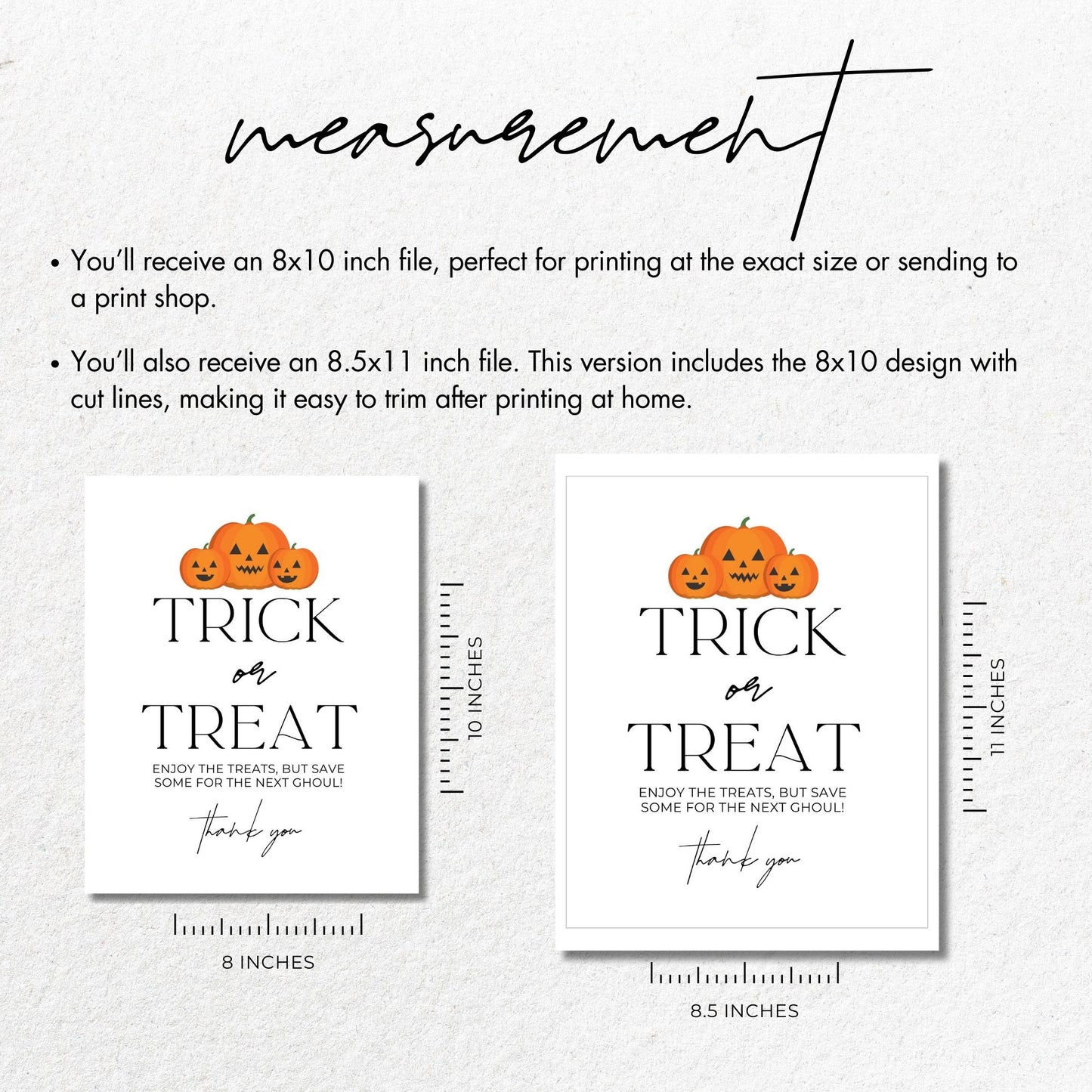 Halloween Trick or Treat Sign