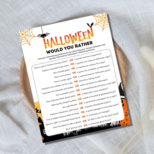 Halloween Would You Rather Game