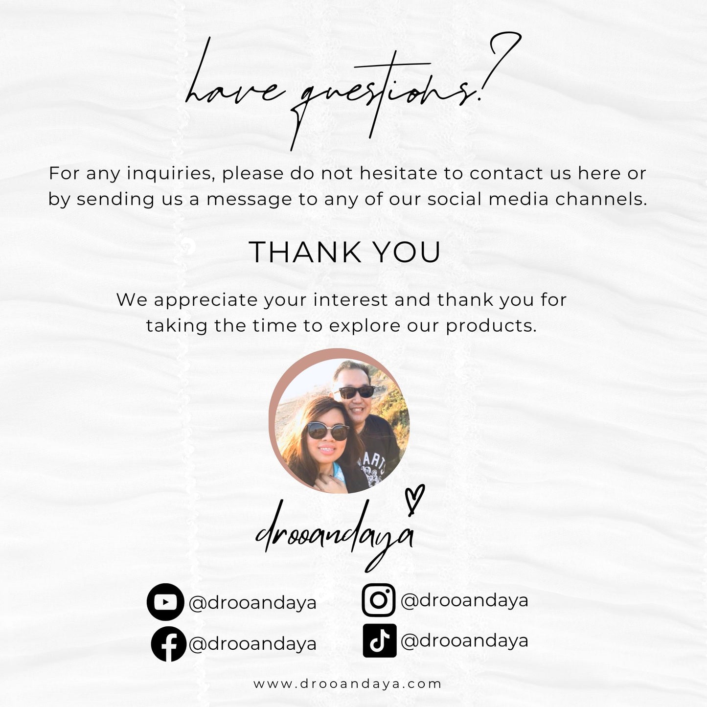 Floral Thank you Tag Template