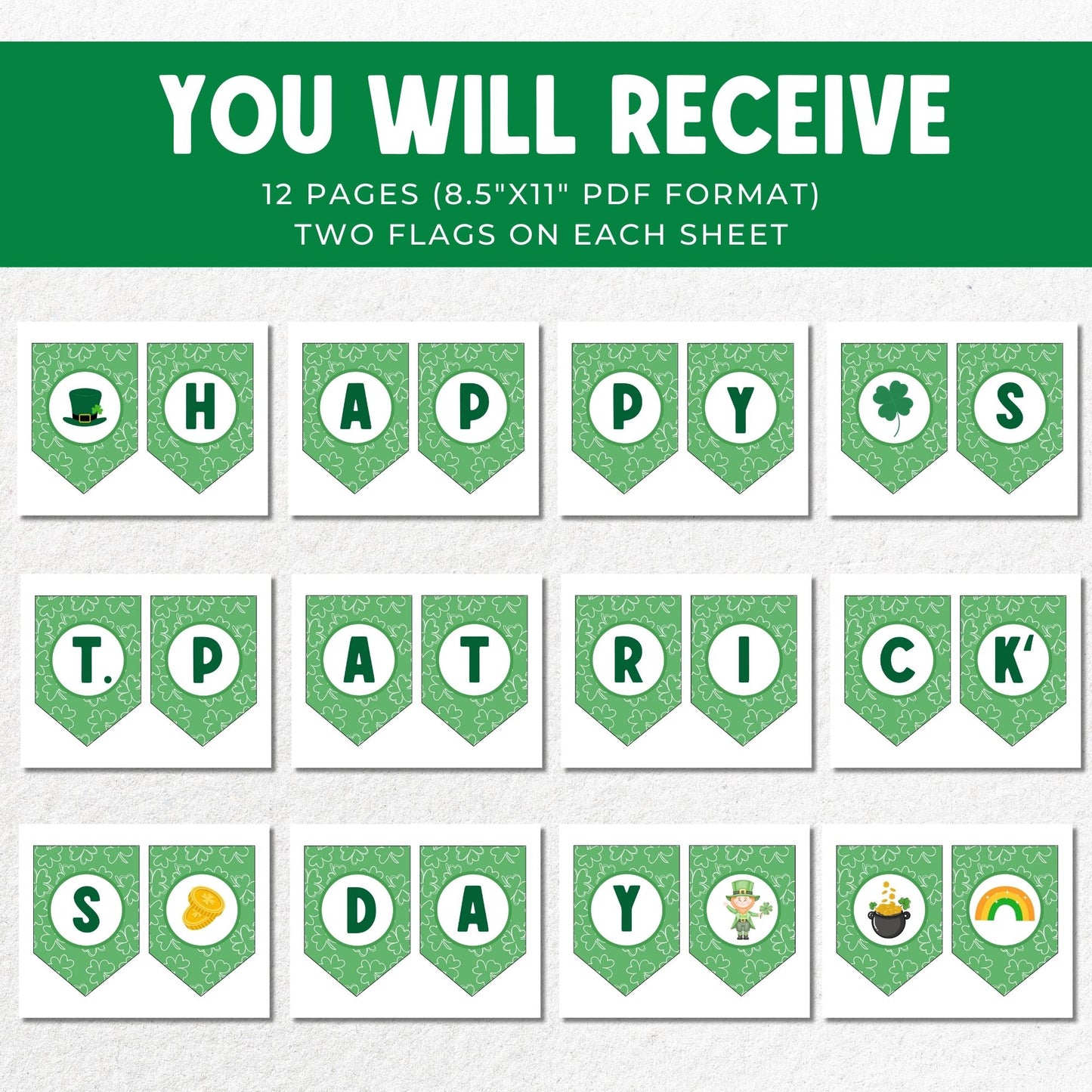 Happy St. Patrick's Day Printable Banner