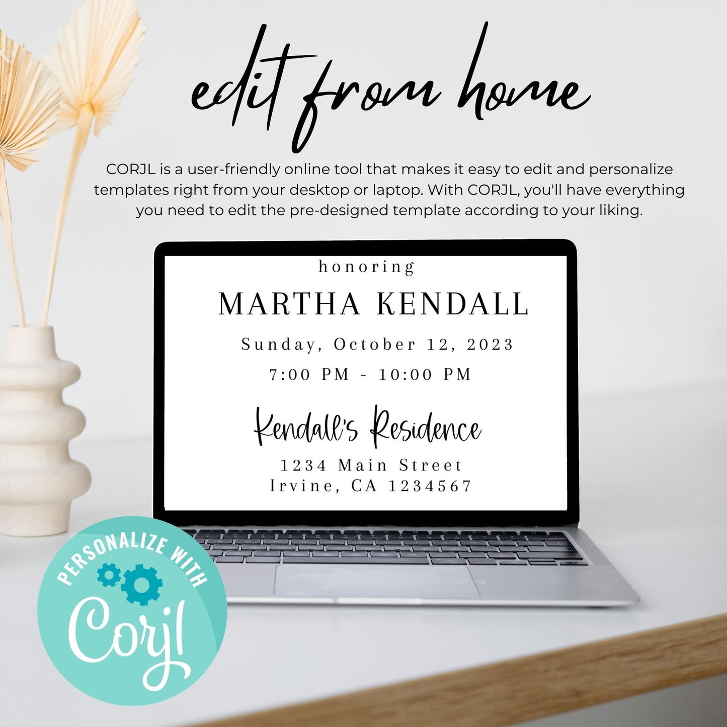 Floral Bridal Shower Electronic Smartphone Invitation