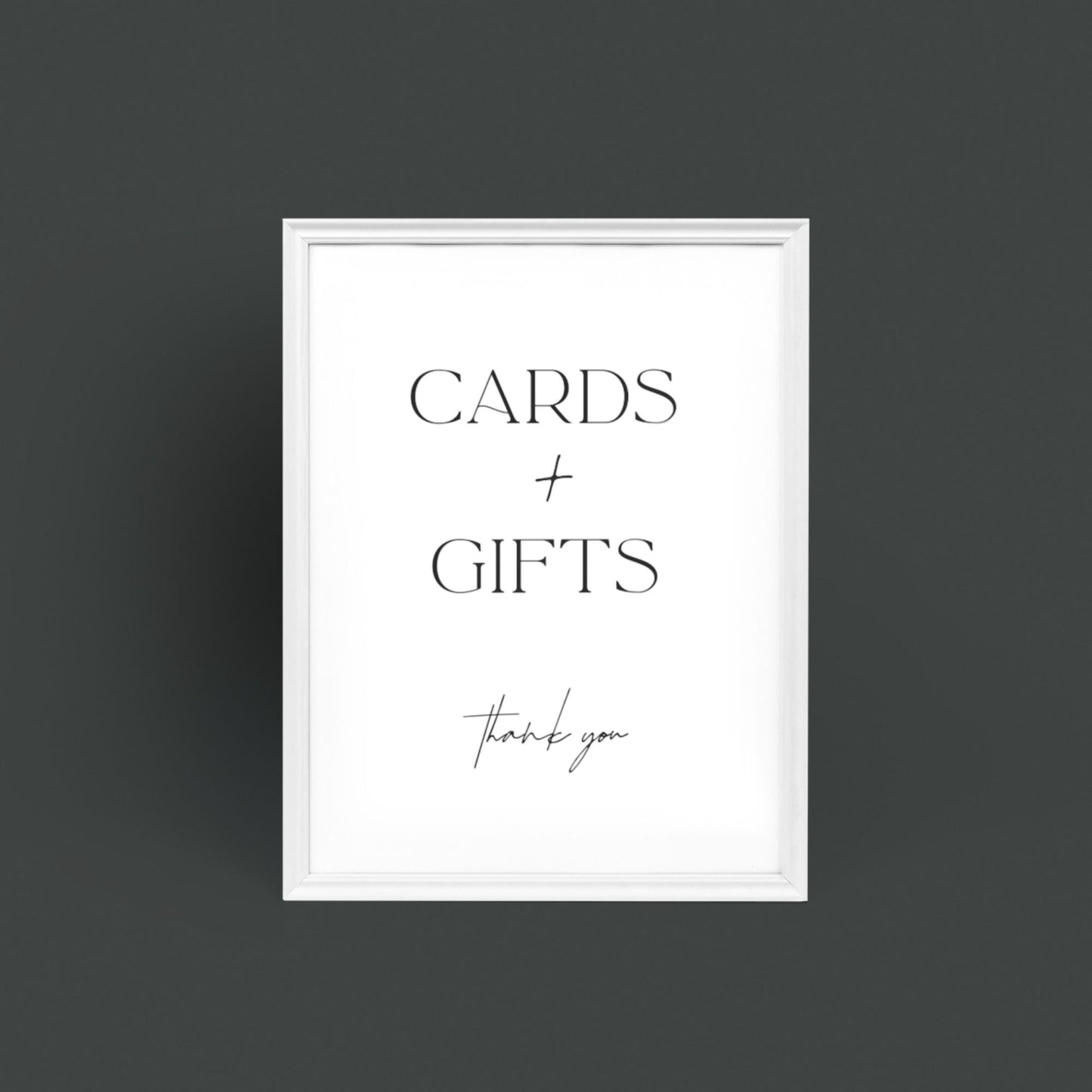 Cards and Gifts Sign Printable - Minimalist