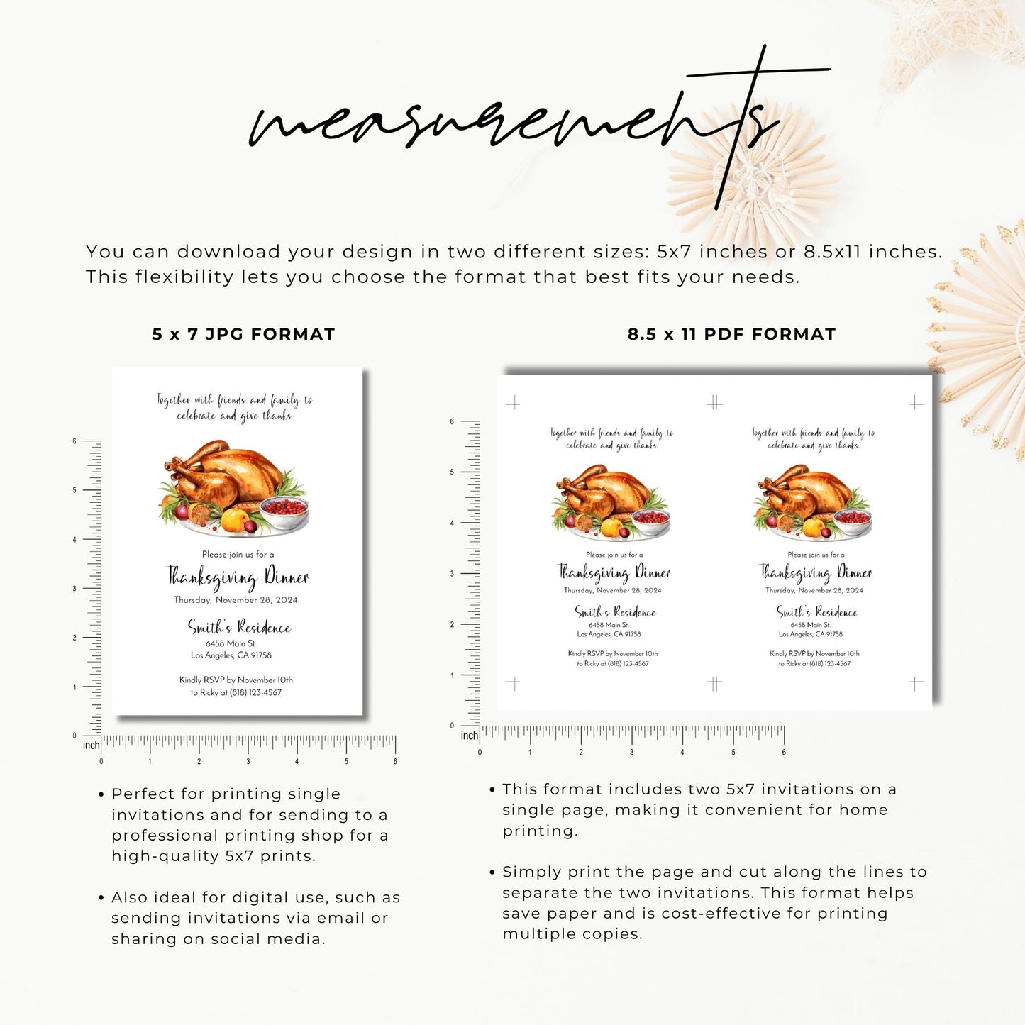 Thanksgiving Dinner Invitation Template