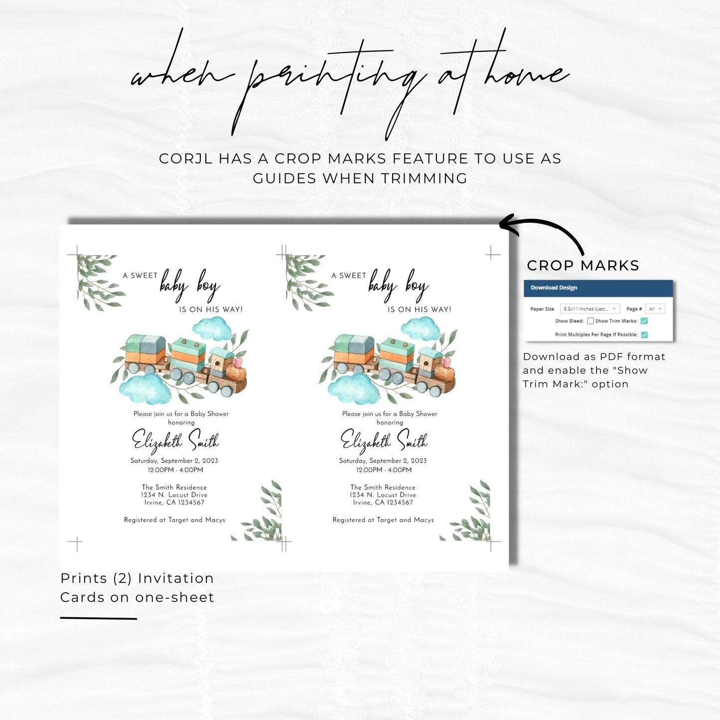 Boy Baby Shower Invitation Template