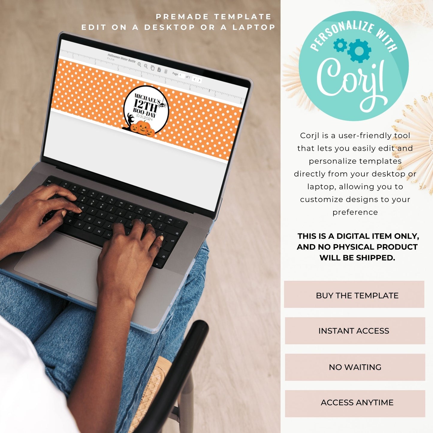 Halloween Water Bottle Labels Template