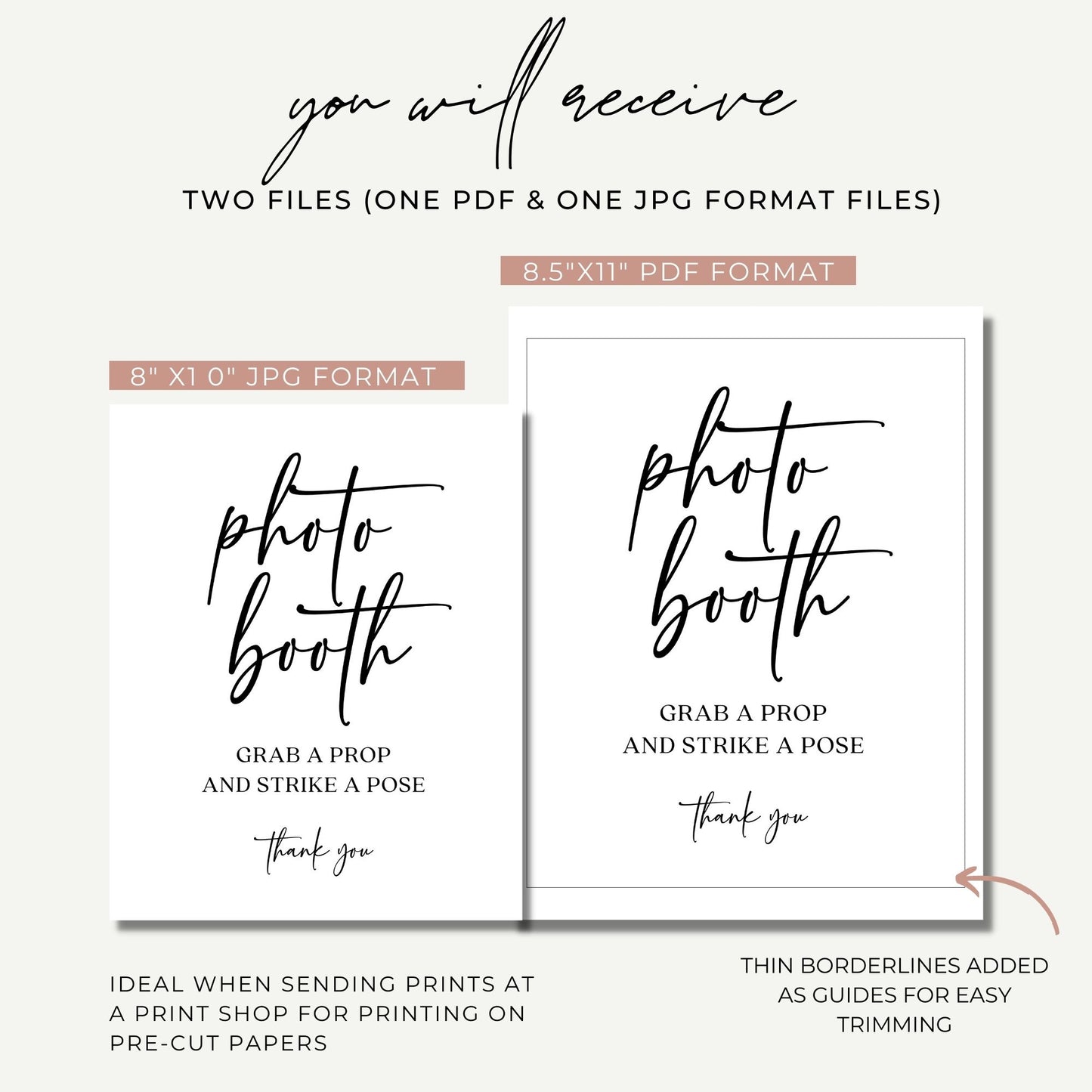 Photobooth Sign Wedding - Printable