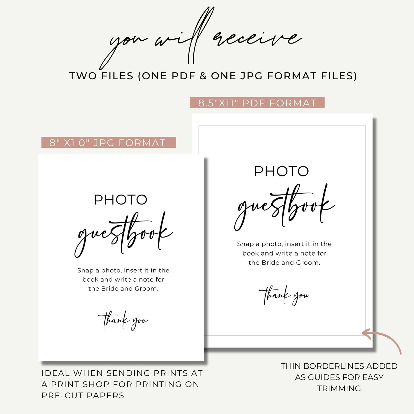 Photo Guestbook Printable Wedding Sign