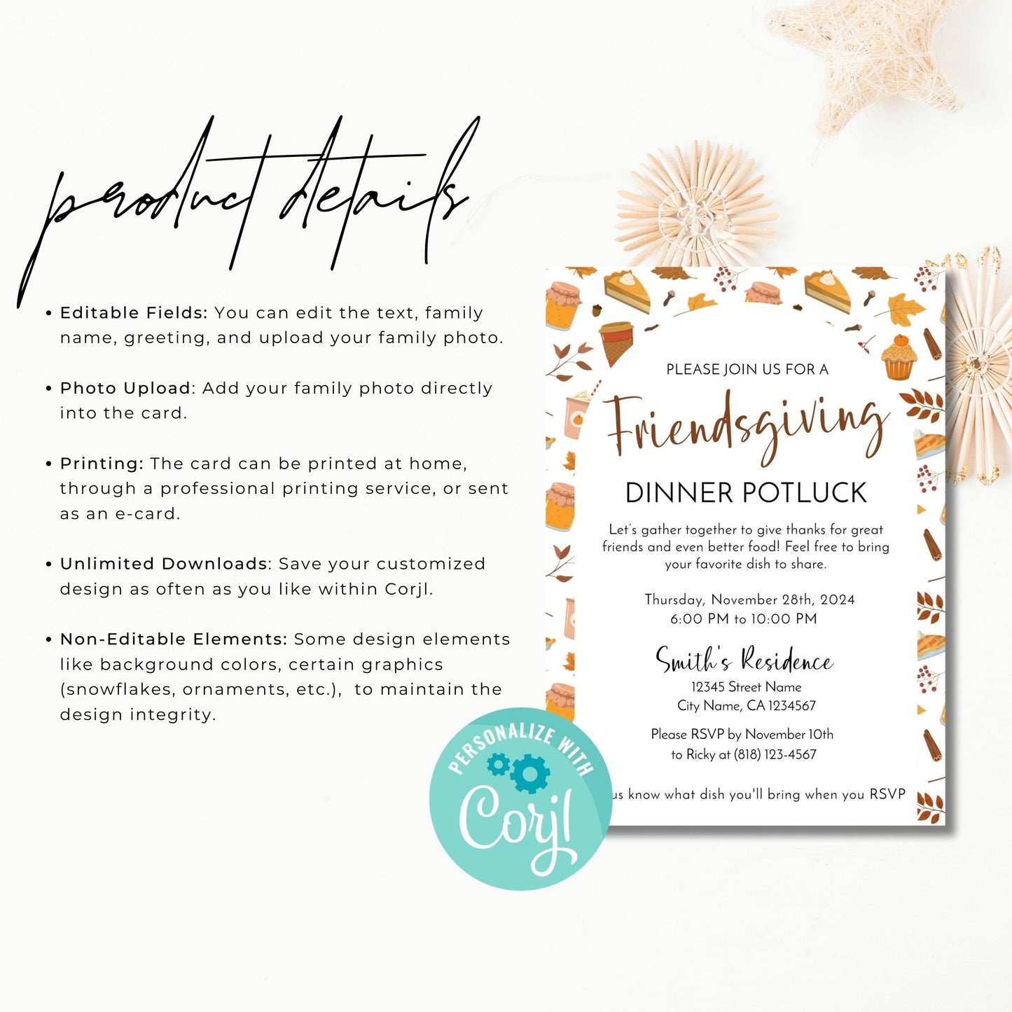 Friendsgiving Invitation Template