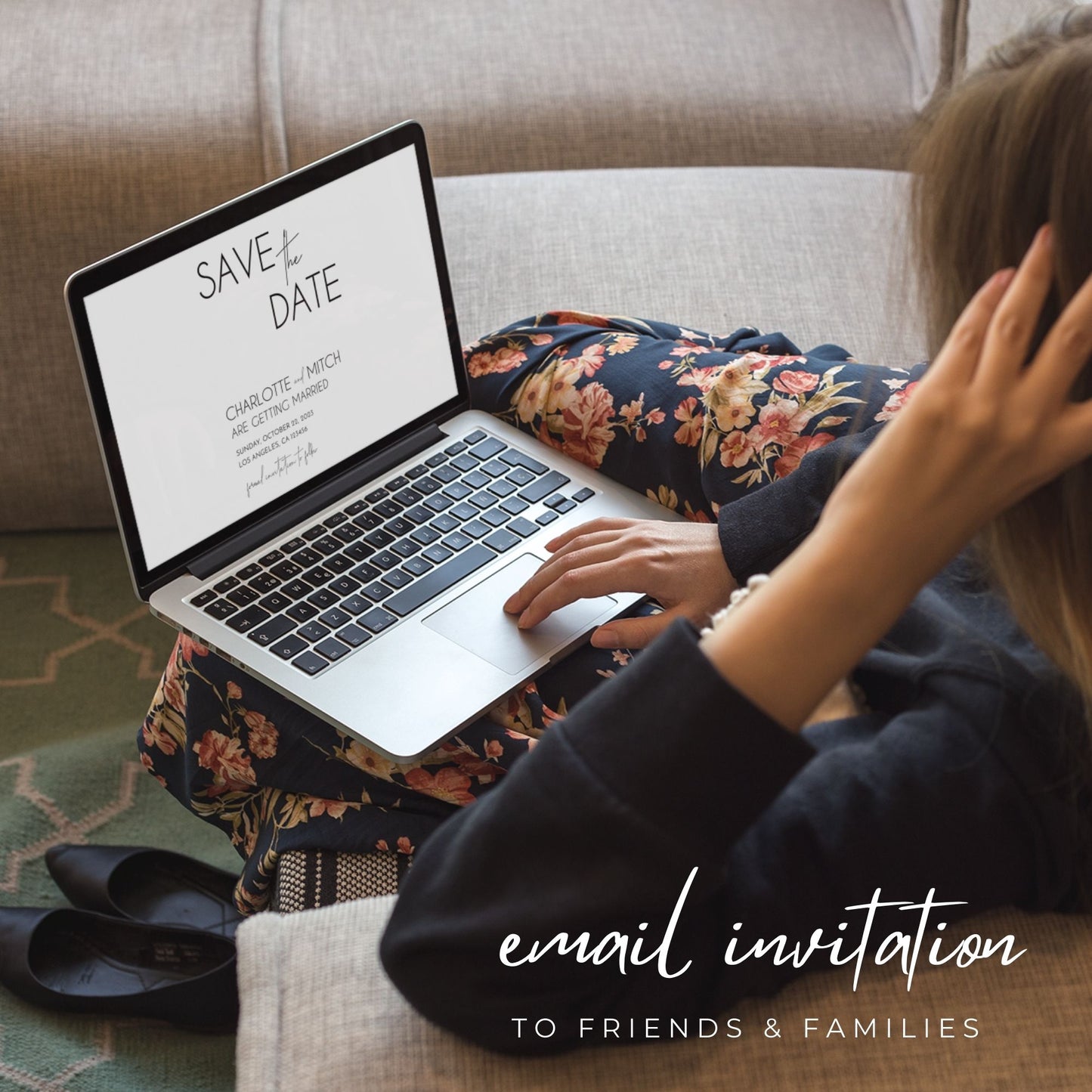 Minimalist Save the Date Invitation Template 5x7