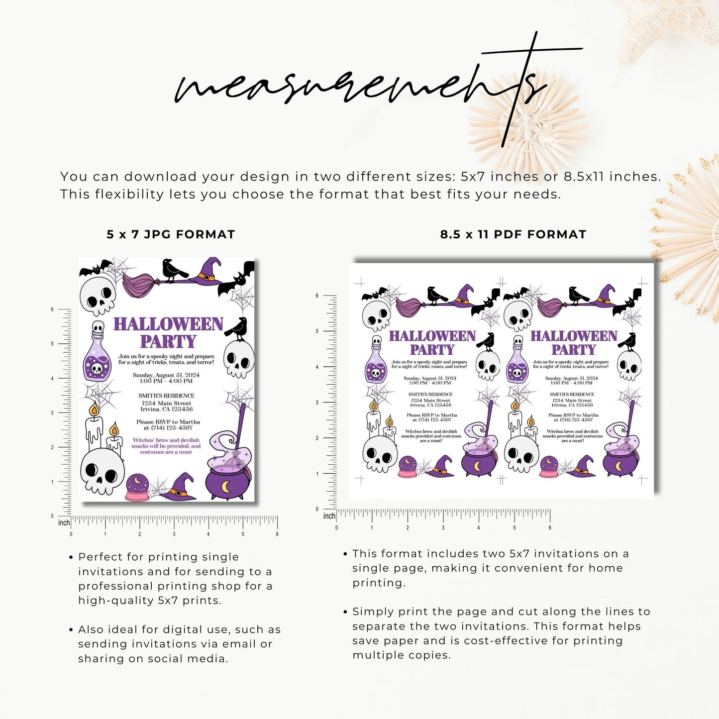 Editable Halloween Party Invitation Template