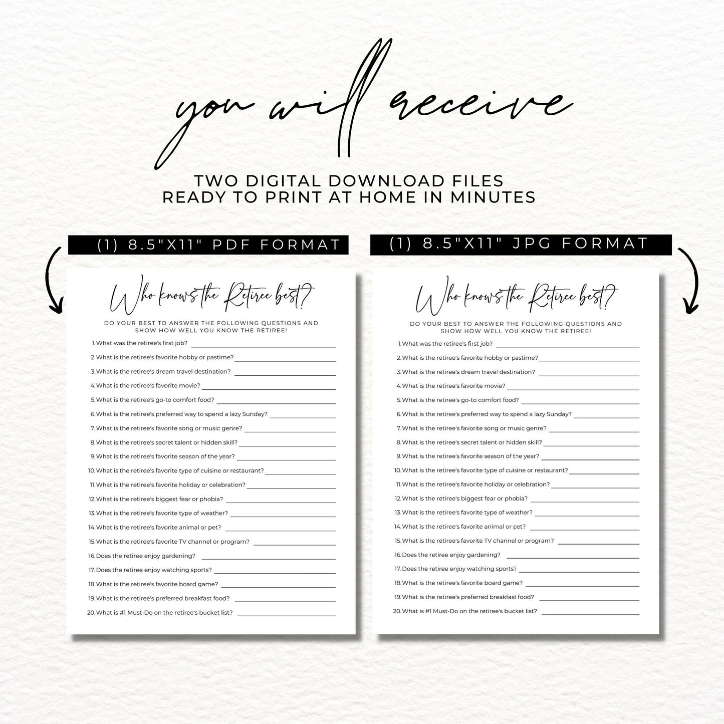 How Well Do You Know the Retiree Printable Game