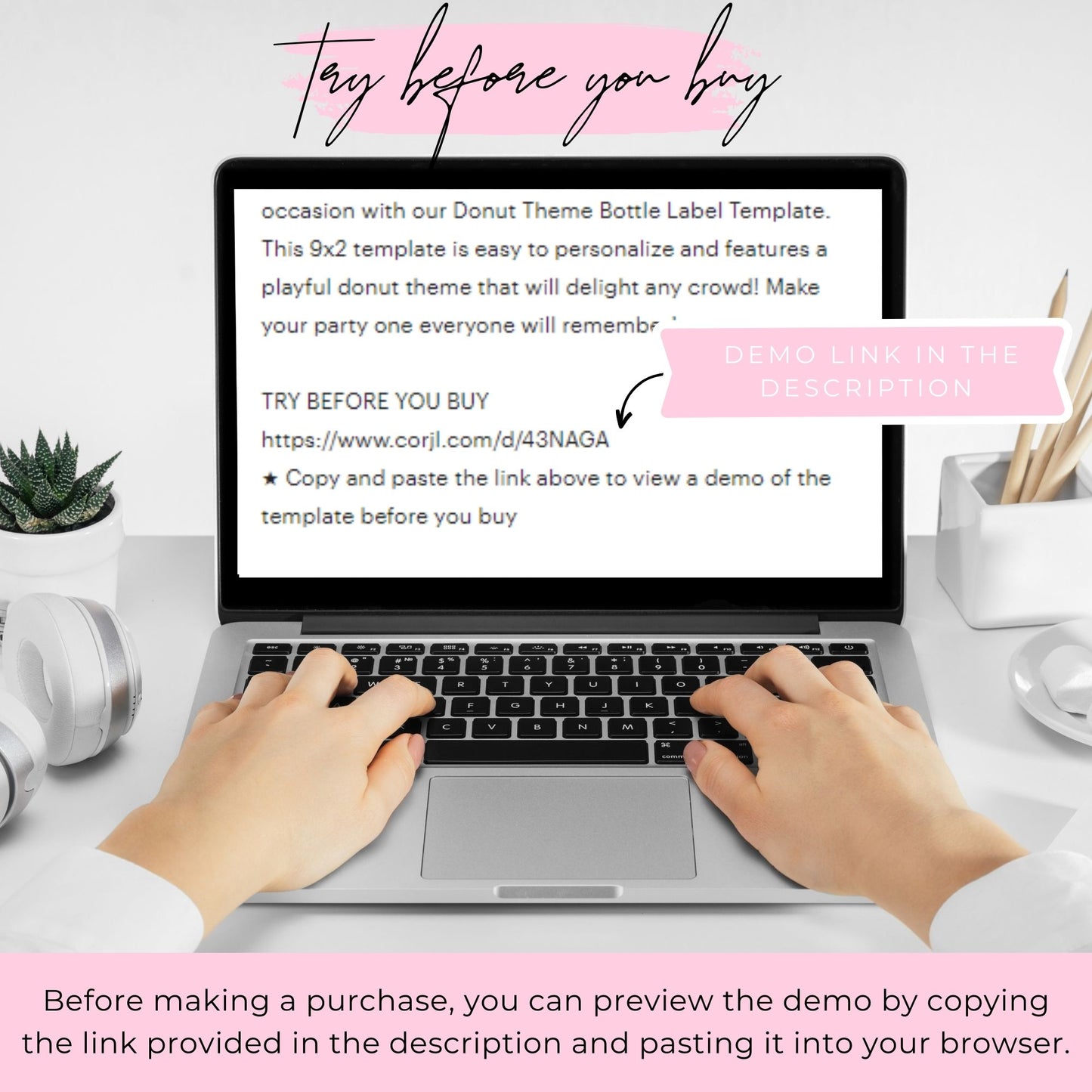 Editable Valentine’s Day Gift Tag Template - 3x3