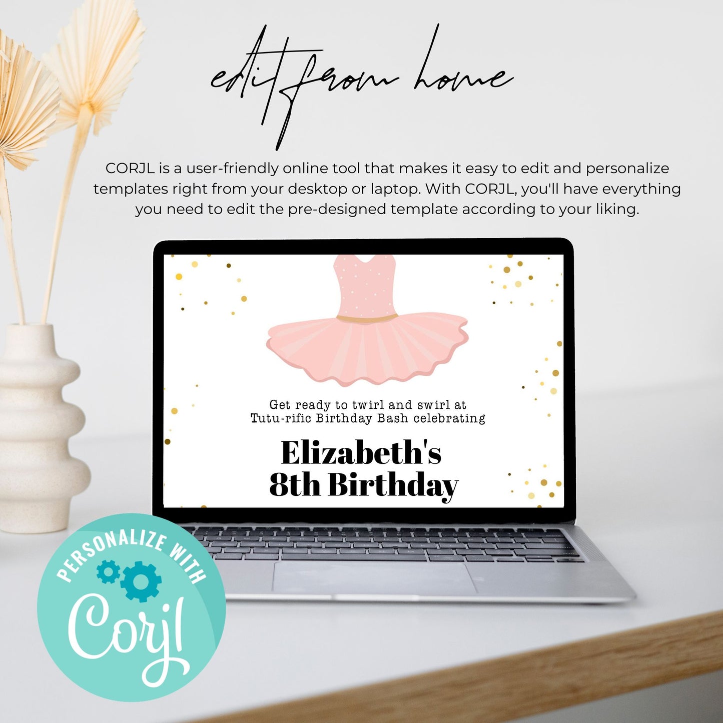 She's Tutu Cute Birthday Invitation Template