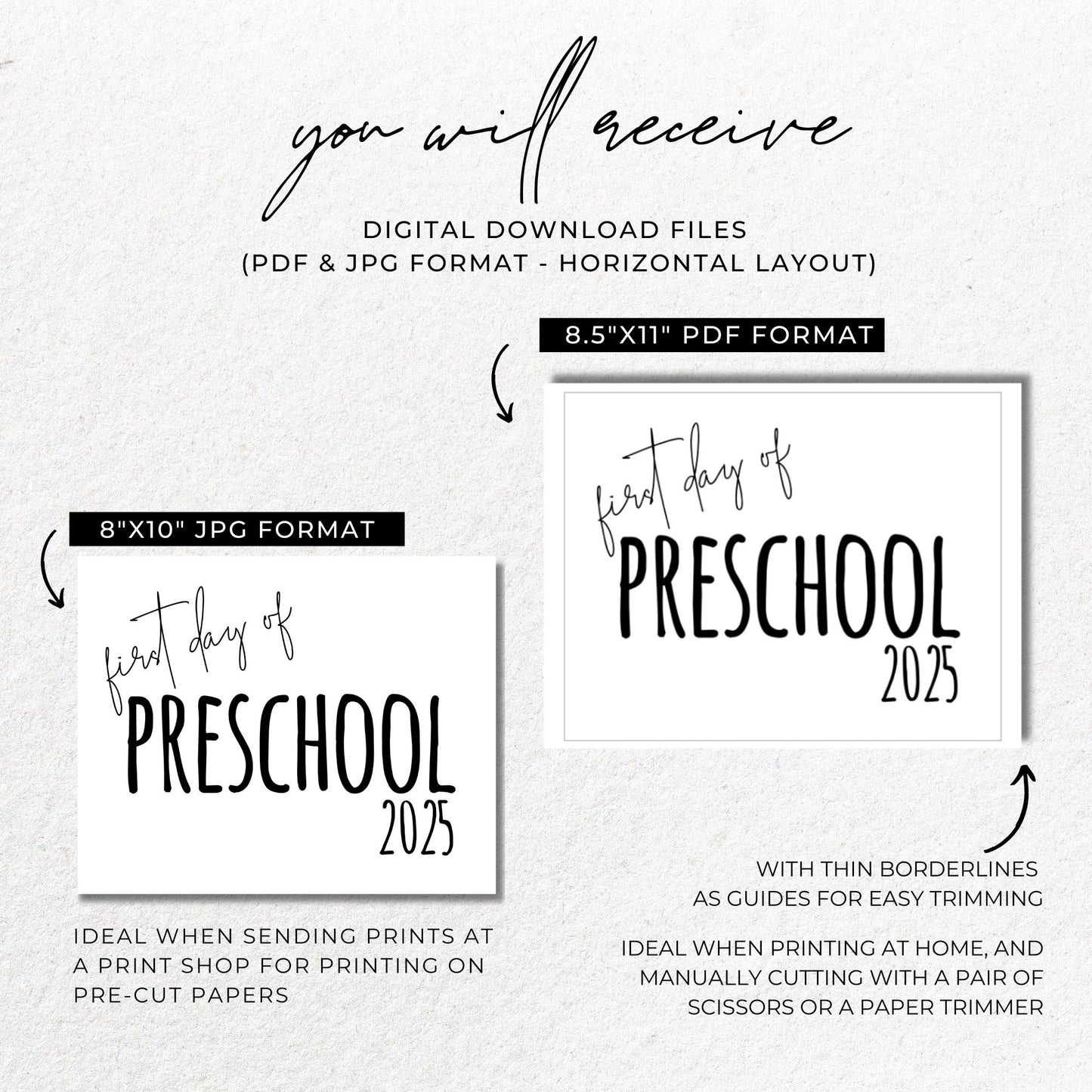 First Day Preschool, Preschool 2026 Sign, Back to School Sign, Printable Preschool Sign, Preschool Photo Prop, First Day School 2026, Preschool Milestone Sign, Back to School 2026, 8x10 Printable Sign