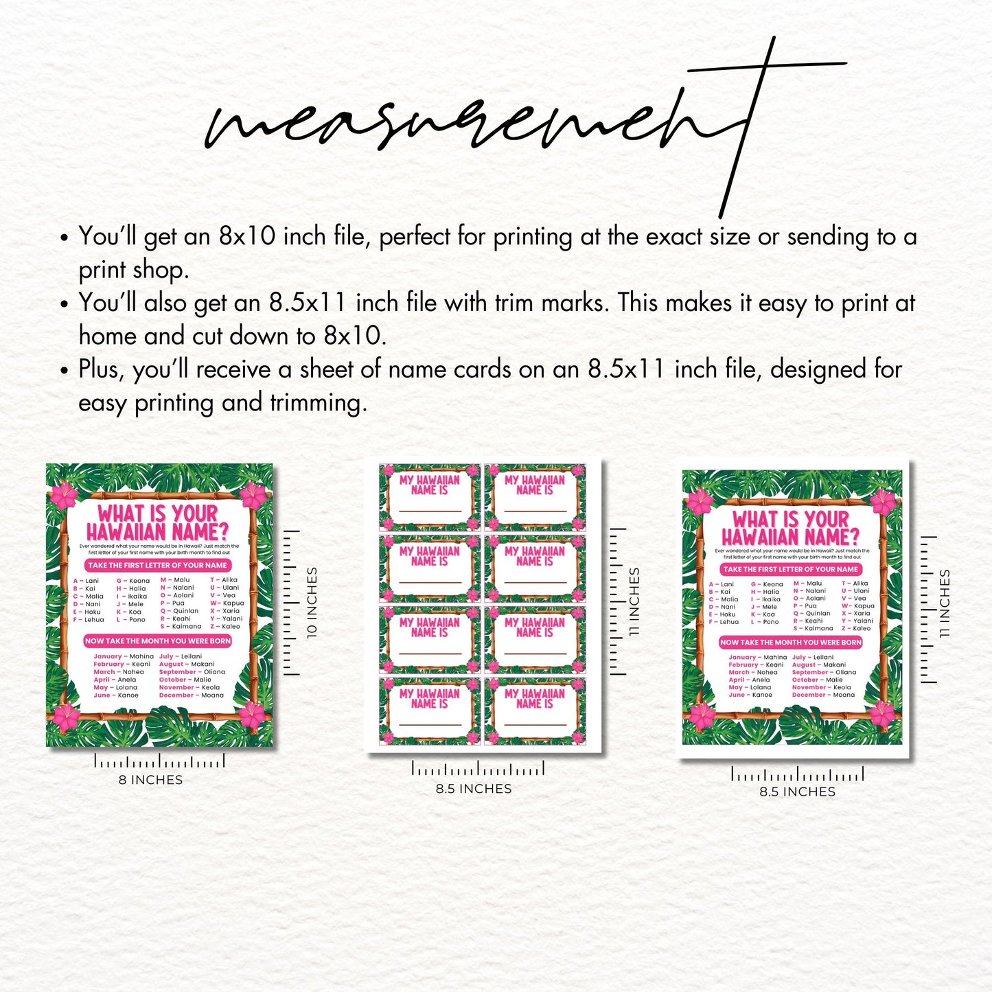 Measurement details for printables with a ruler for scale on a white background