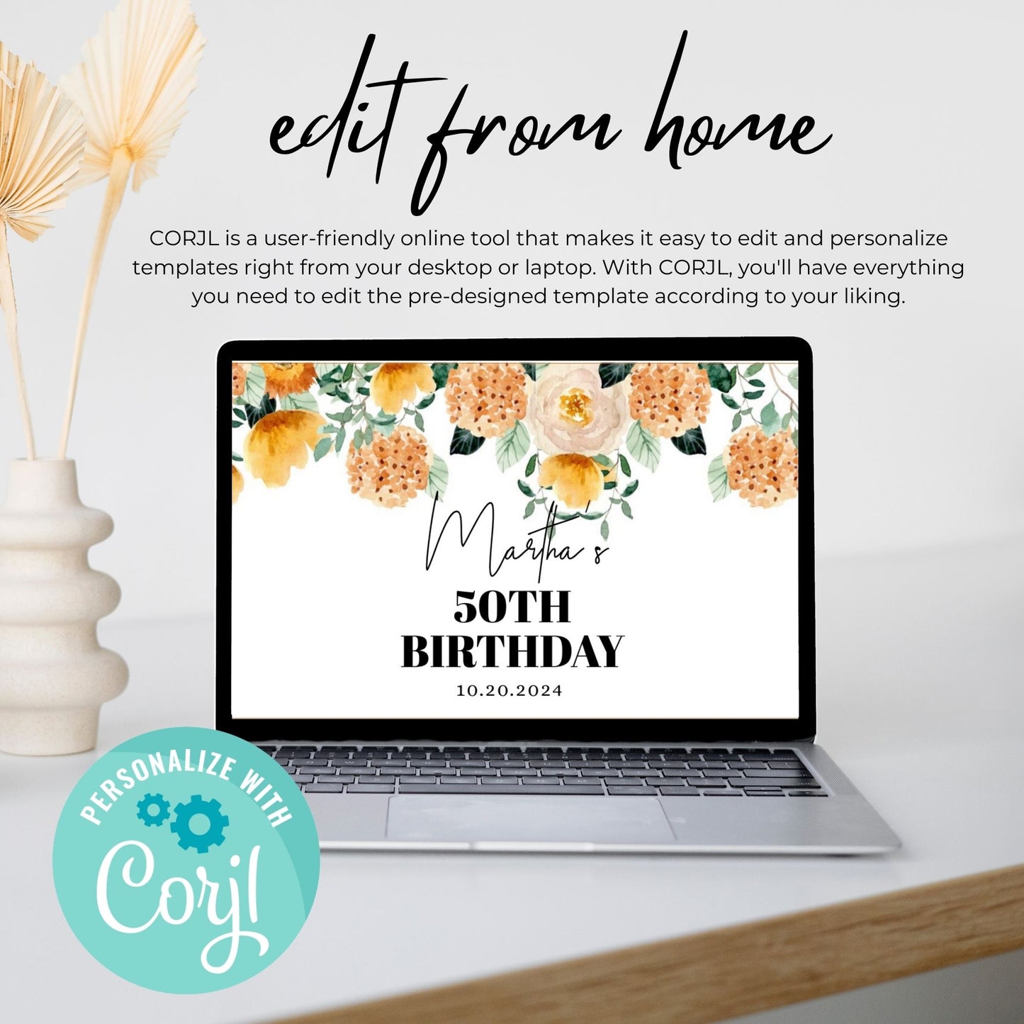 50TH Birthday Water Bottle Label Template