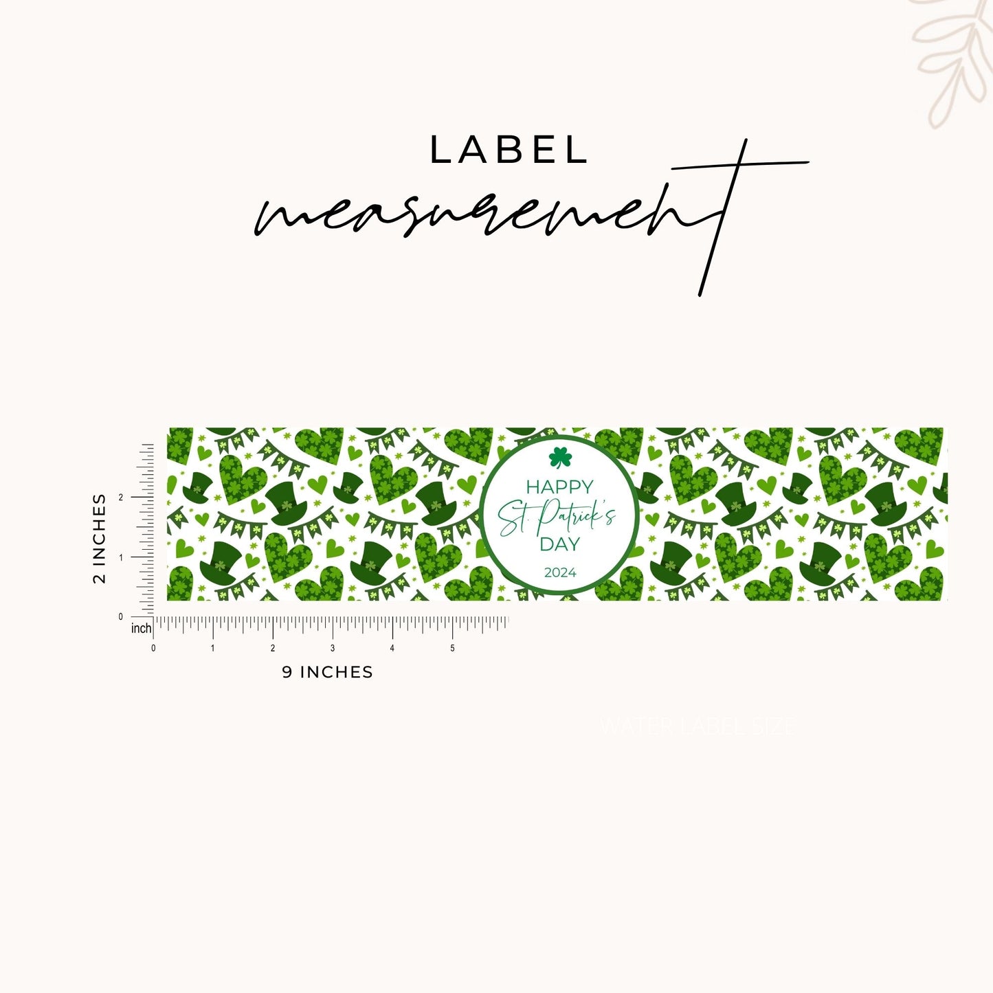 Happy St. Patrick's Day Printable Water Bottle Label 2024