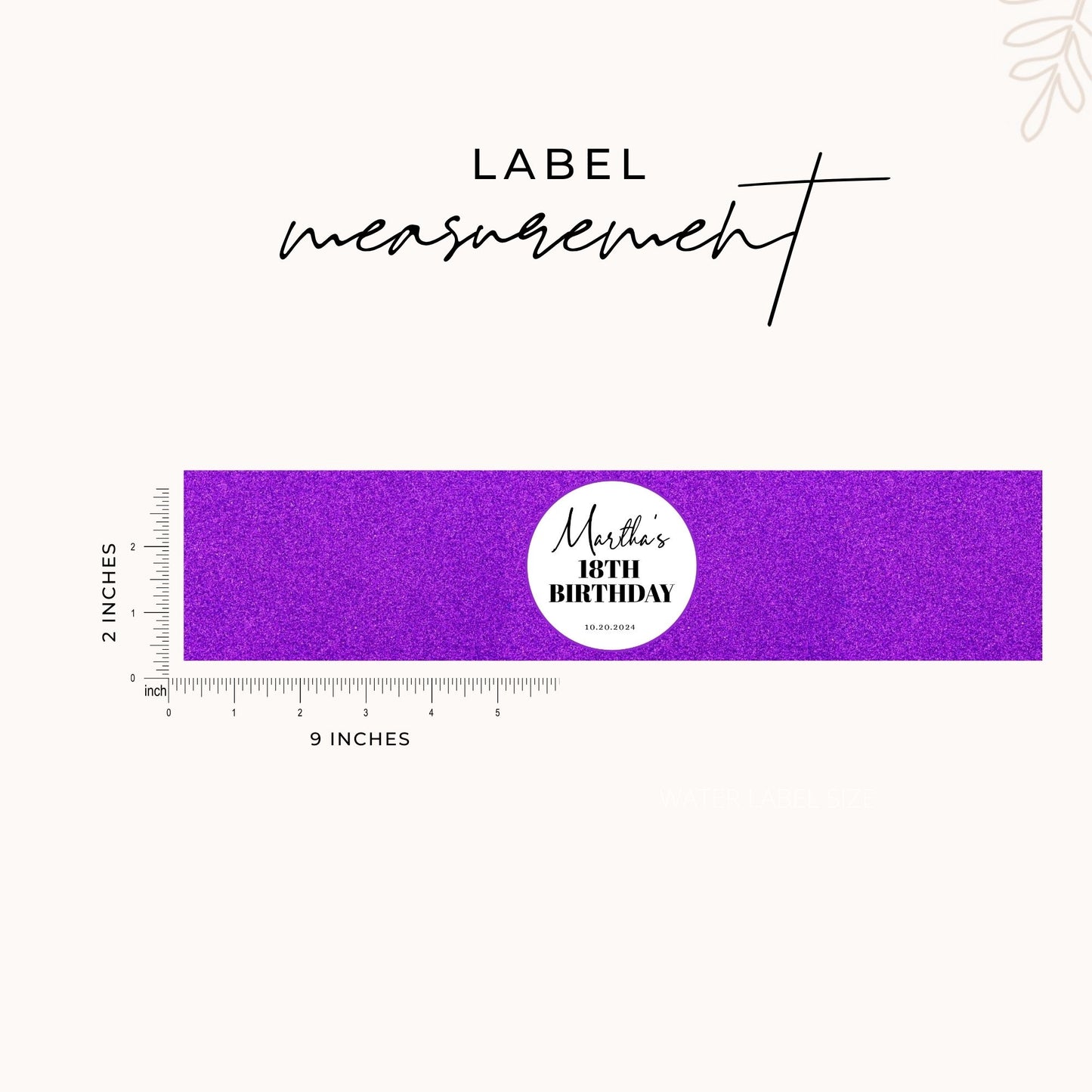 18th Birthday Water Bottle Label Template