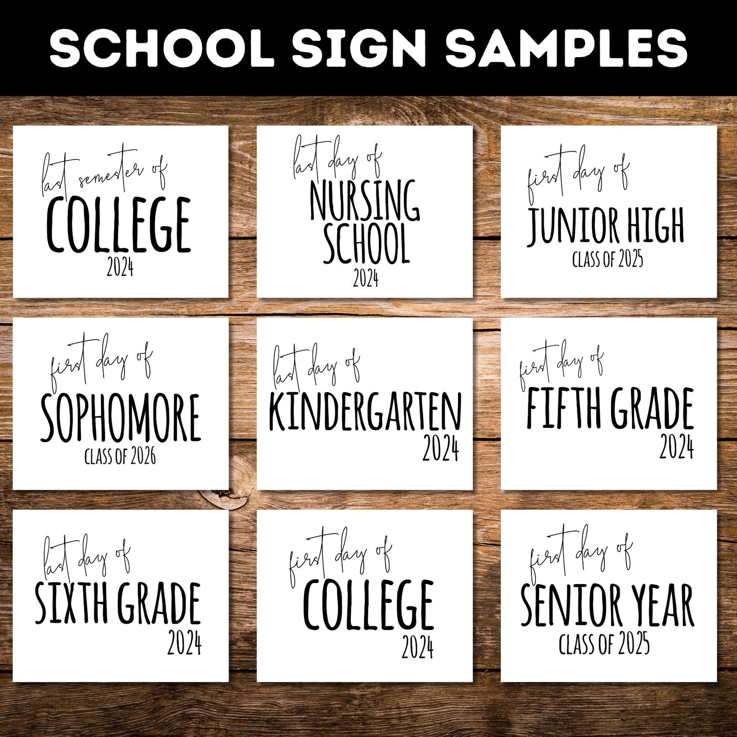 Custom School Sign 8x10 - Printable