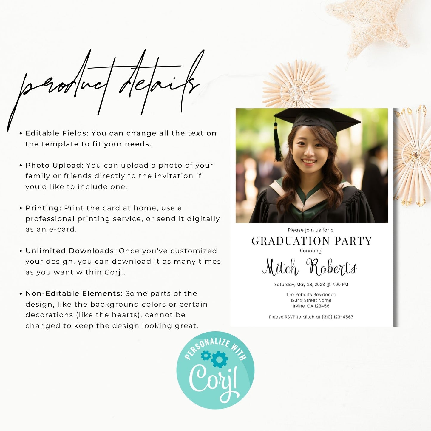 Graduation Invitation Template Class of 2025