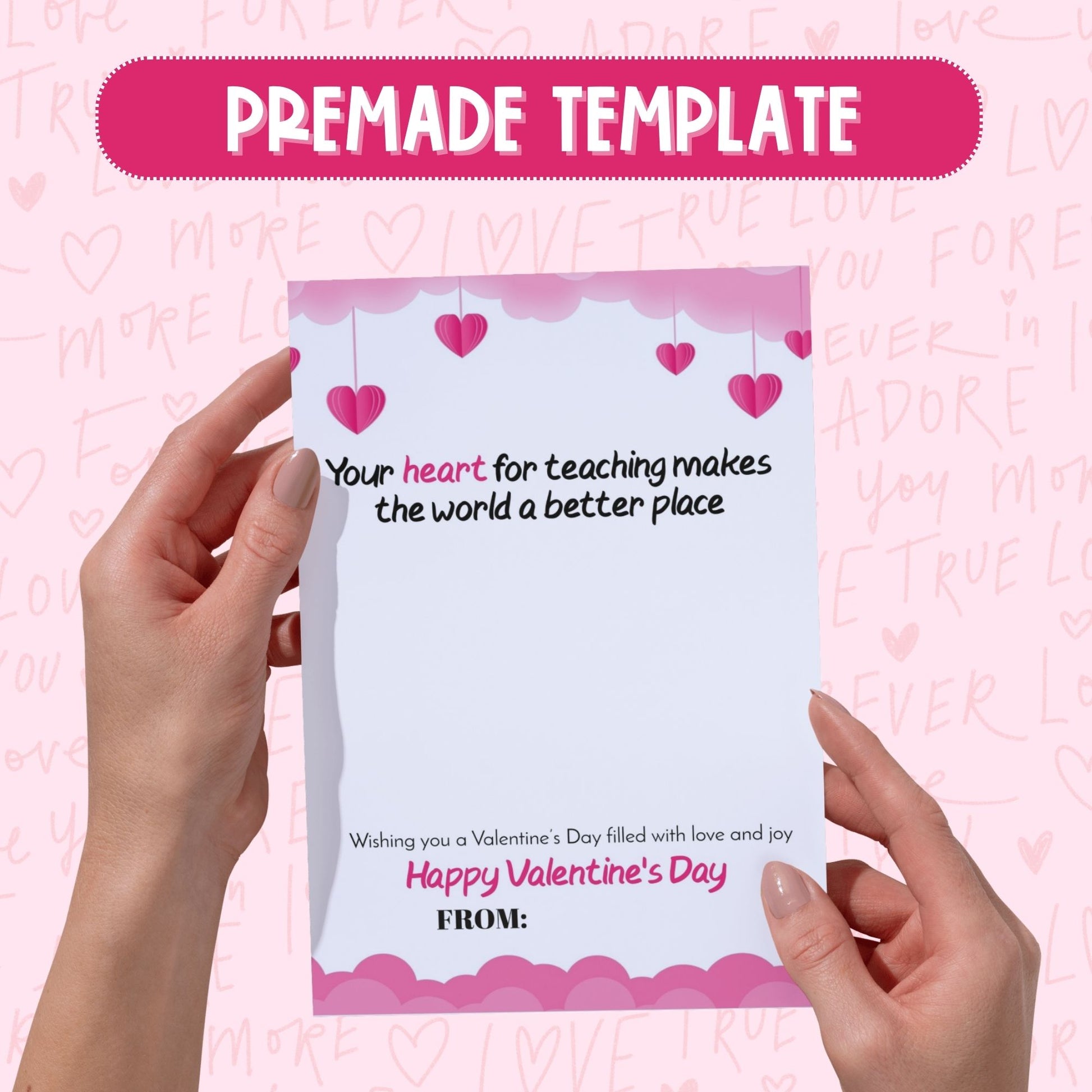 Valentine's Day Gift Card Holder for Teachers -  Teacher Appreciation Gift Personalized Valentine's Day Card Holder Teacher Valentine's Gift