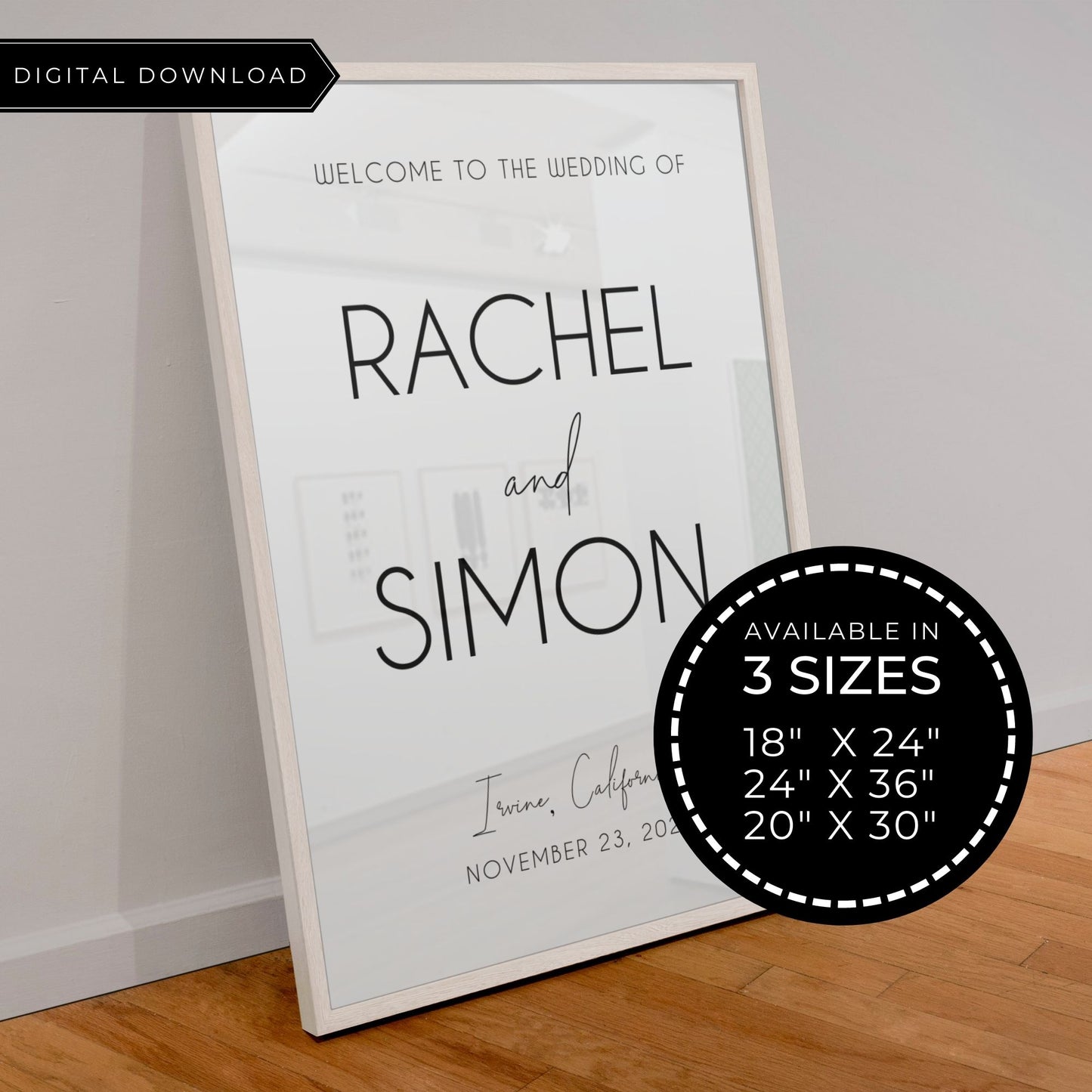 Minimalist Wedding Sign Template