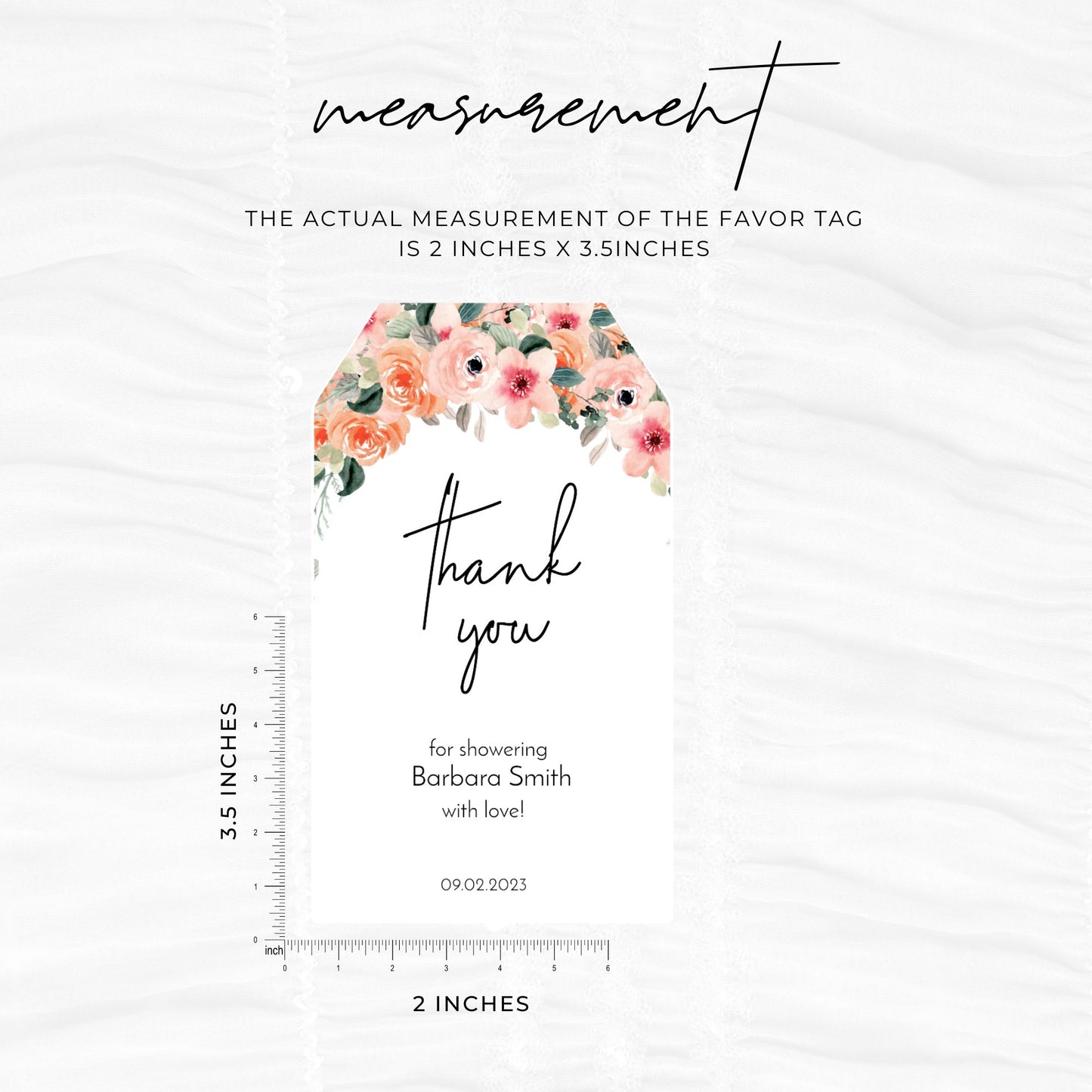 Bridal Shower Favor Tags Template