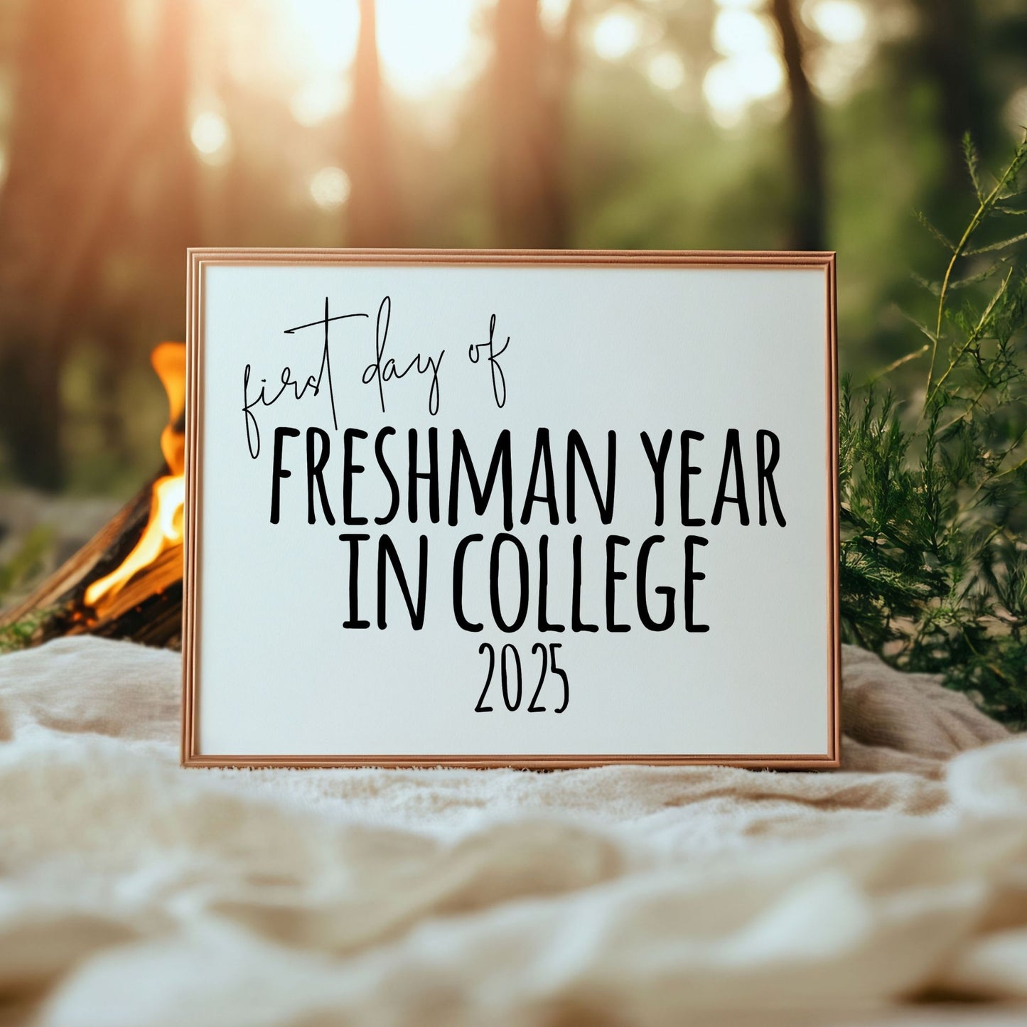 First Day of Freshman Year in College 2025 School Digital Download Sign, College Sign, Freshman in College Sign, Printable School Sign