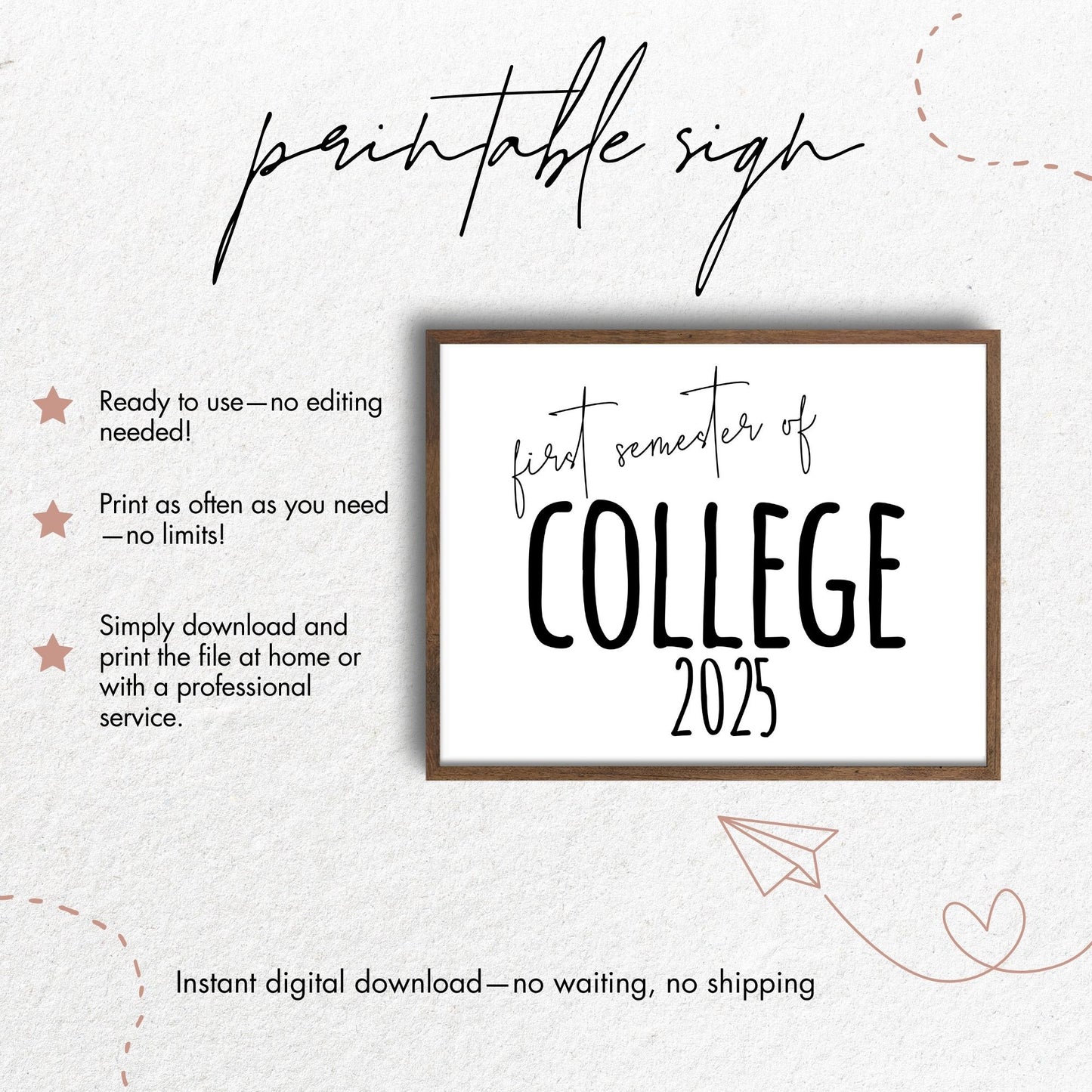 First Semester of College 2025 Sign
