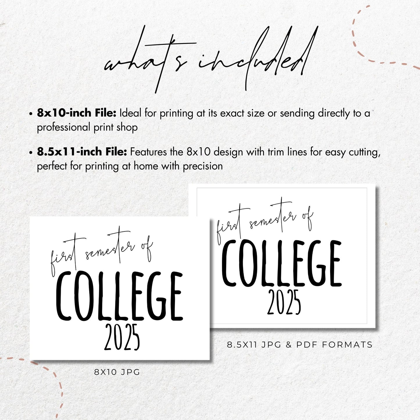First Semester of College 2025 Sign