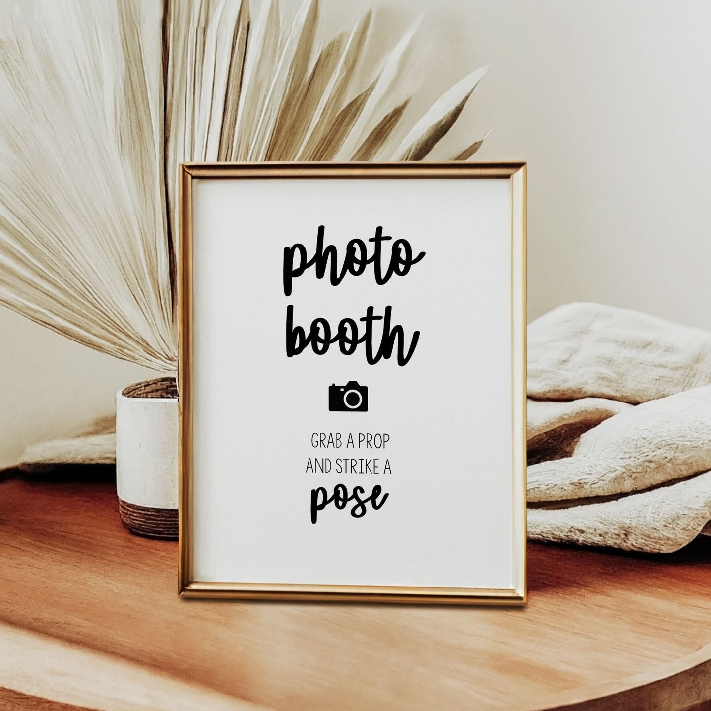 Photo Booth Sign | Grab a Prop and Strike a Pose | 8x10 Printable Wedding or Event Photo Booth Sign | Instant Download