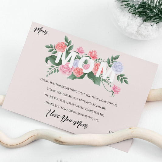 Mothers Day Card Template Printable - Floral