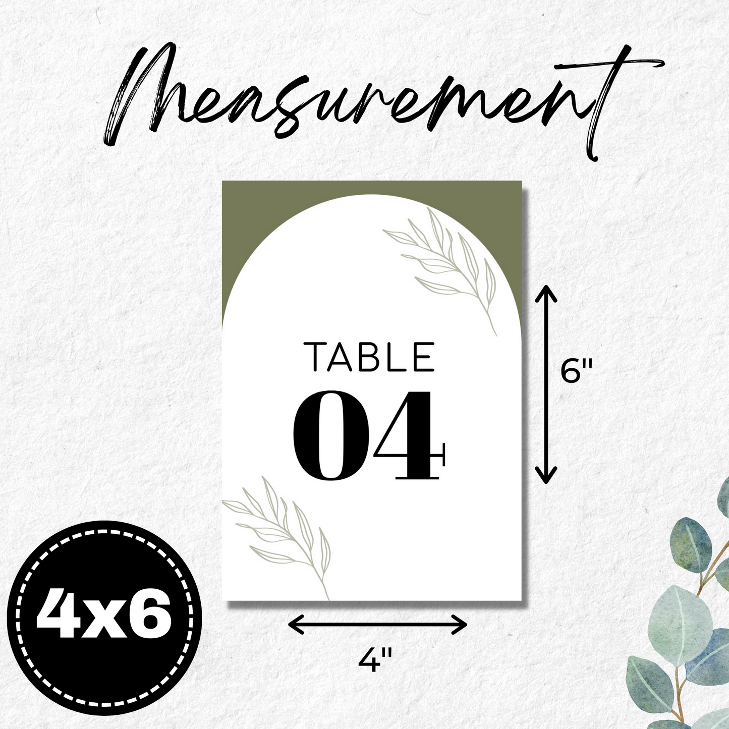 Eucalyptus Wedding Table Numbers Printable - Table 1-25