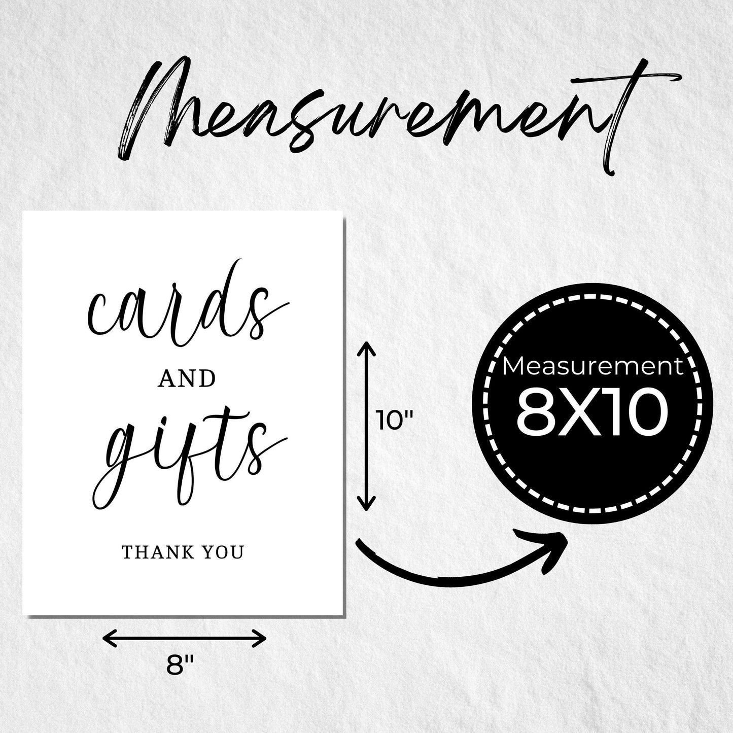 Minimalist Cards and Gifts Printable Wedding 8x10 Sign