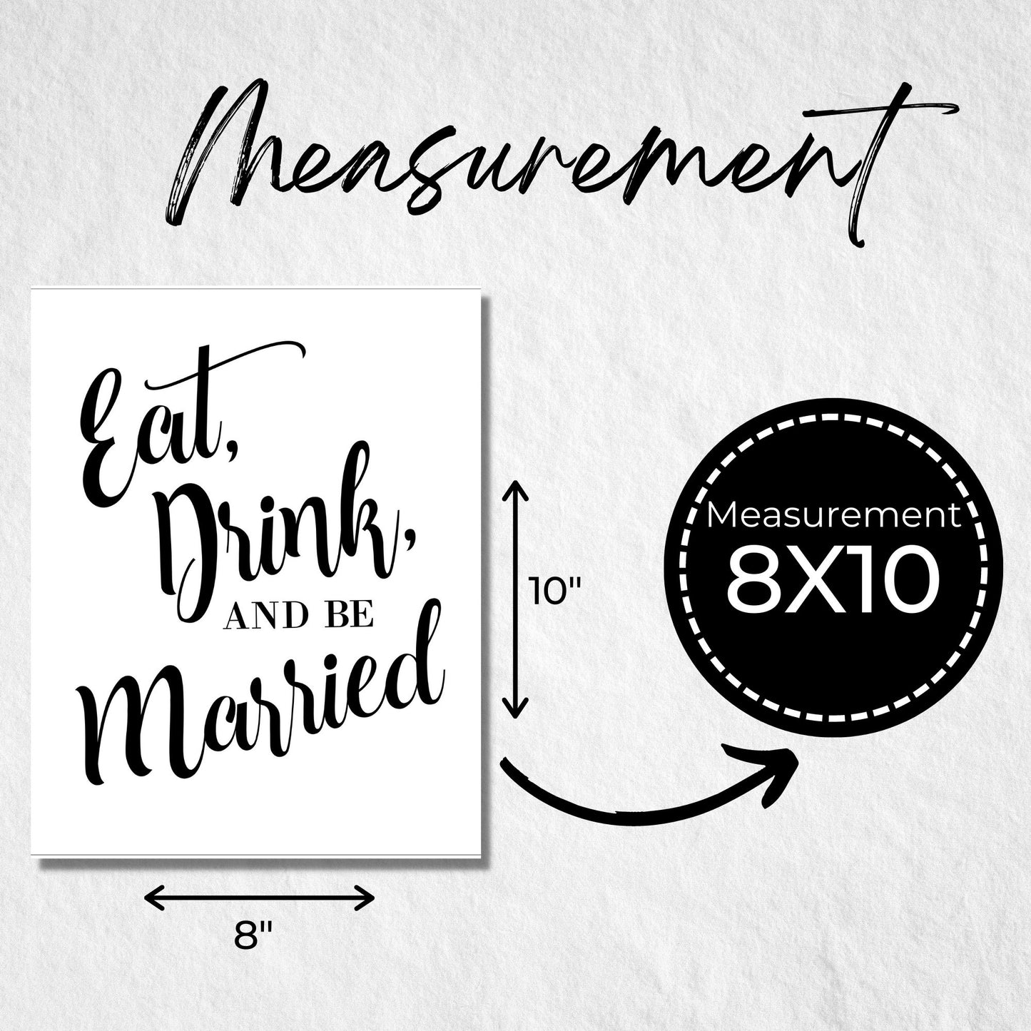 Eat, Drink and Be Married Sign